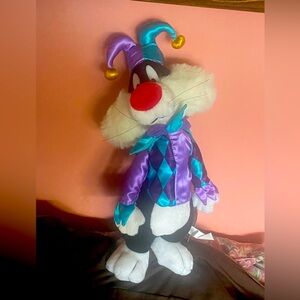 Sylvester The Cat Jester Looney Tunes Plush NWT Stuffed Animal